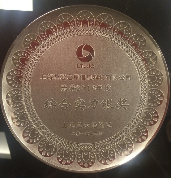 游愛榮獲“2015年度上海藍(lán)天經(jīng)濟(jì)城發(fā)展?jié)摿Κ?jiǎng)”